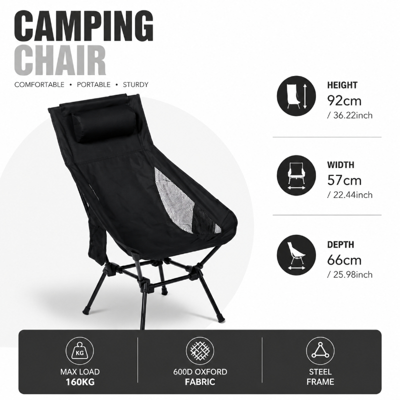 Folding Portable Camping Loung - Outdoor Hunting Chair avis et prix