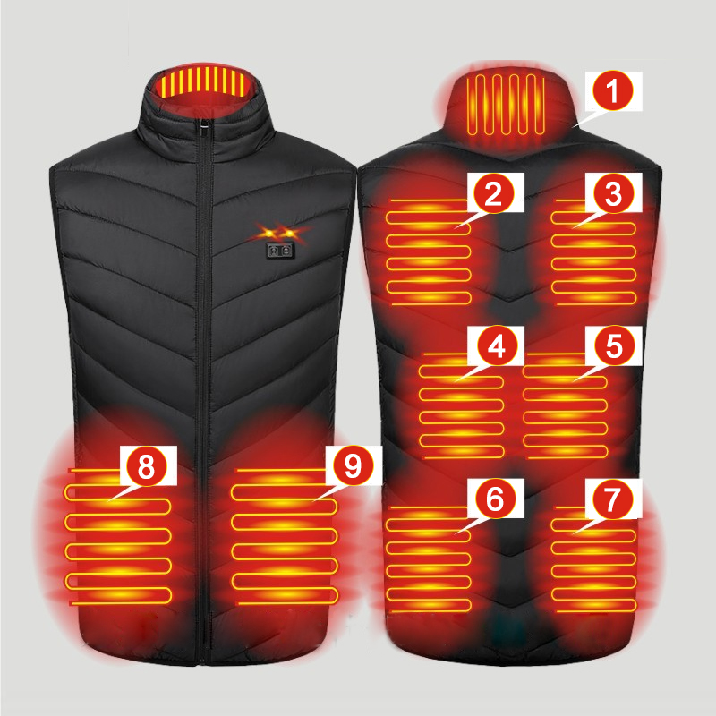 Winter 9 Areas Heated Vest Out - Outdoor Hunting Heater avis et prix