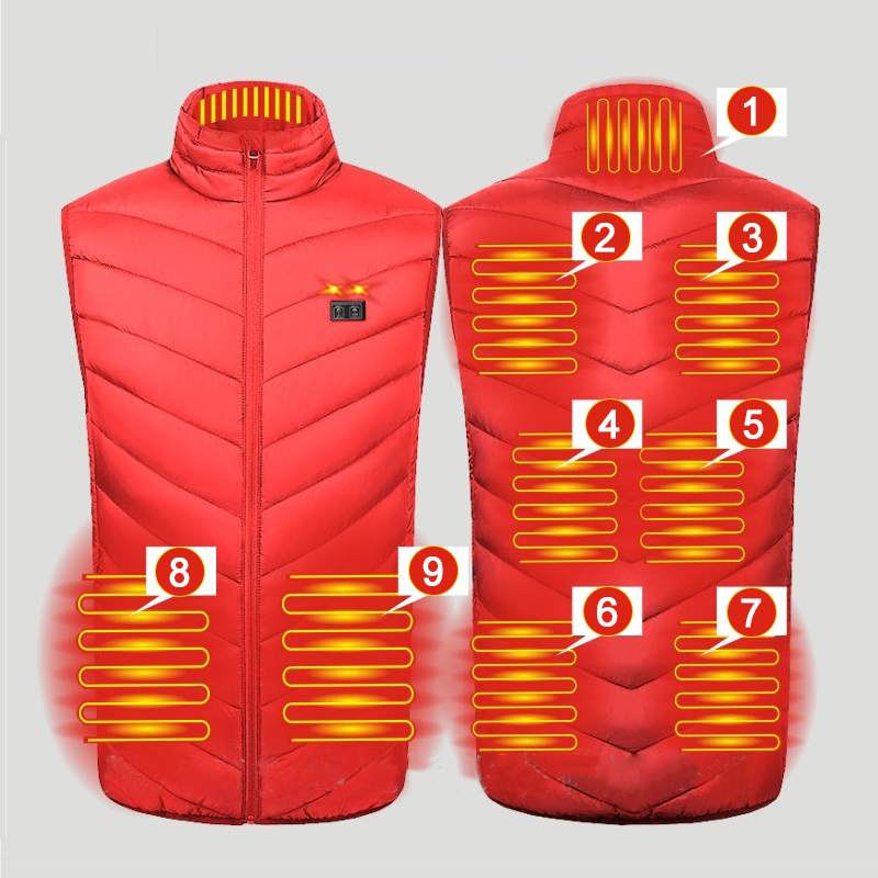 Winter 9 Areas Heated Vest Out - Outdoor Hunting Heater avis et prix