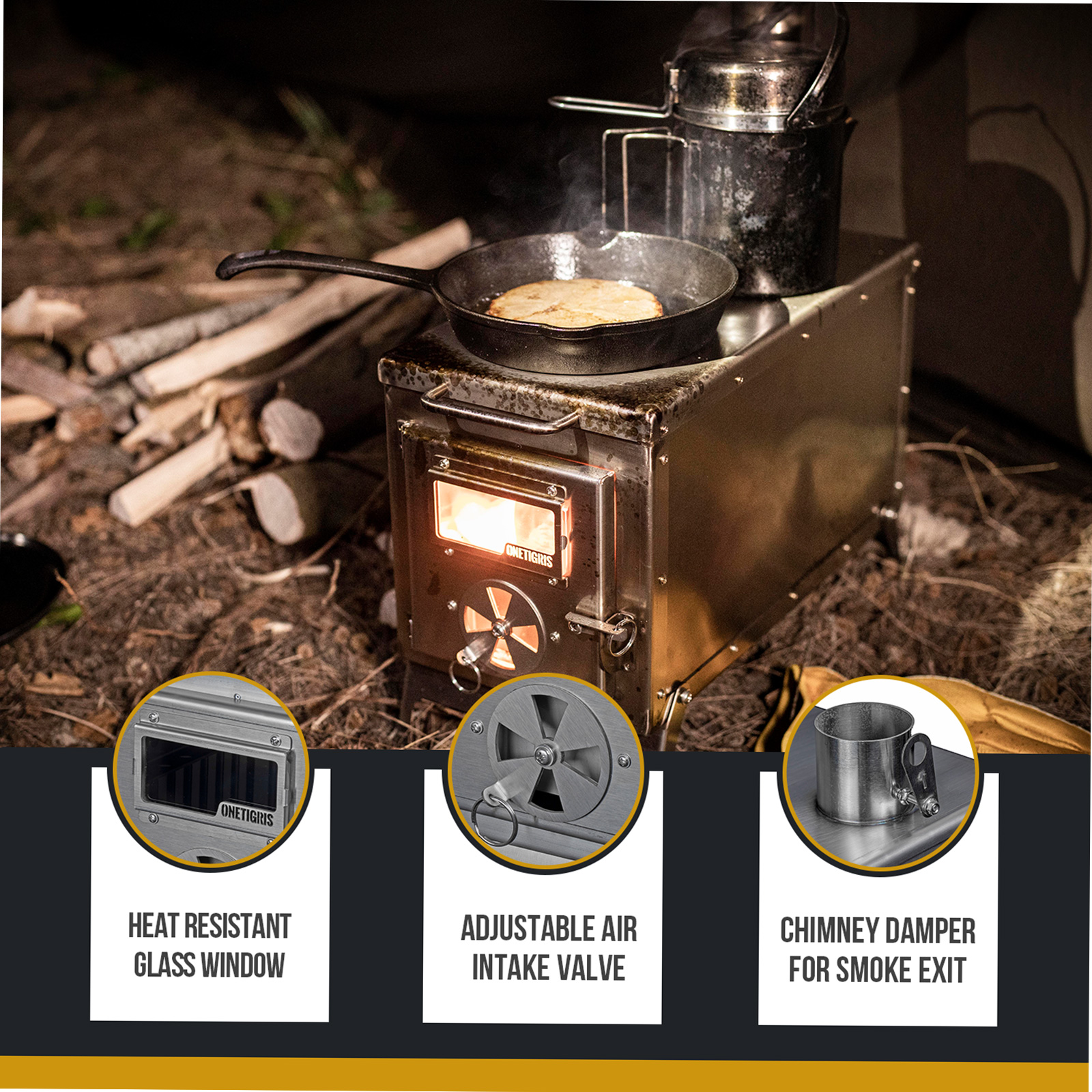 OneTigris Tiger Roar Tent Stov - Outdoor Hunting Heater avis et prix
