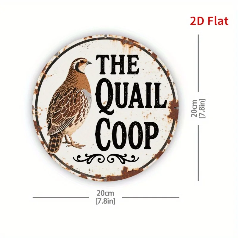 2D Flat Metal Sign The Quail C - Hunting Quail avis et prix