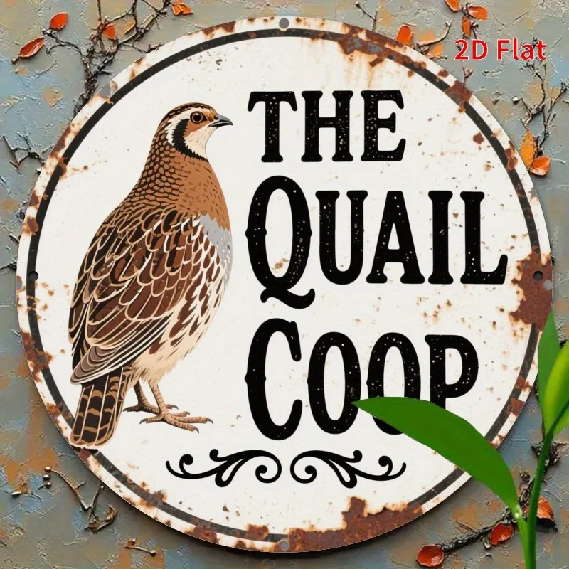 2D Flat Metal Sign The Quail C - Hunting Quail avis et prix