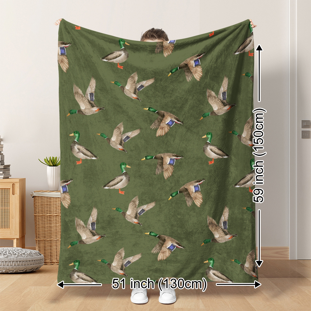 Mallard Duck Fleece Blanket Hu - Hunting Outdoor Decor avis et prix