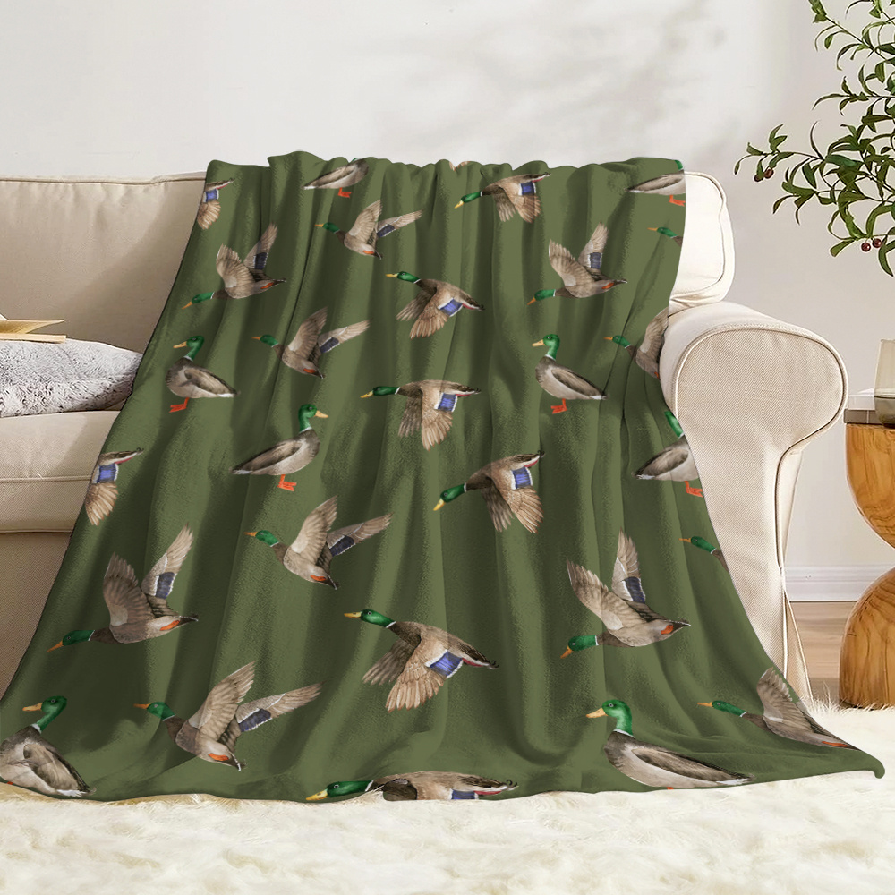 Mallard Duck Fleece Blanket Hu - Hunting Outdoor Decor avis et prix