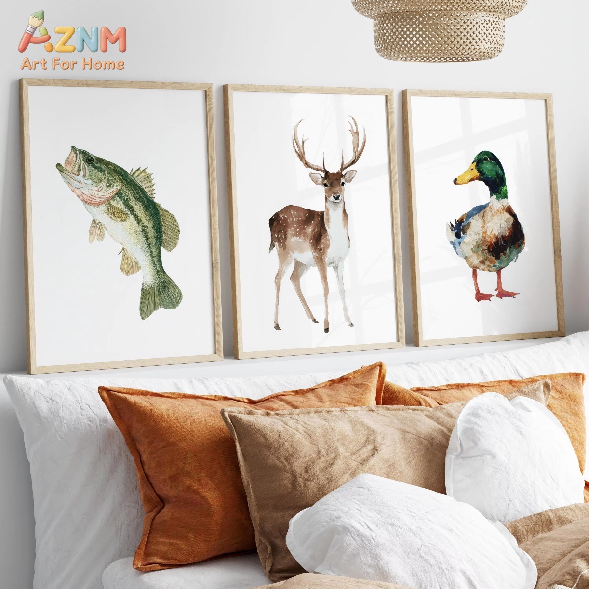 AZNM Watercolor Hunting and Fi - Hunting Outdoor Decor avis et prix