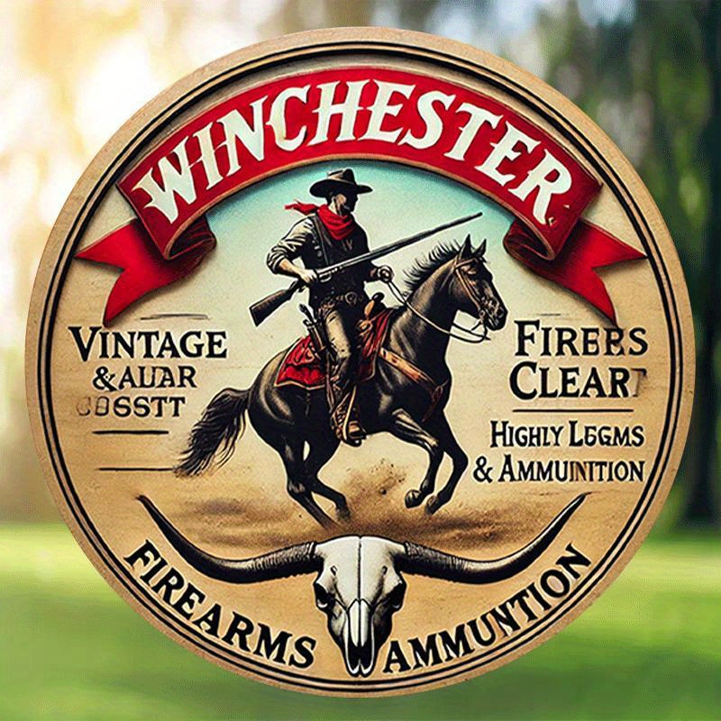 Winchester vintage round metal - Hunting Outdoor Christmas Decorations avis et prix