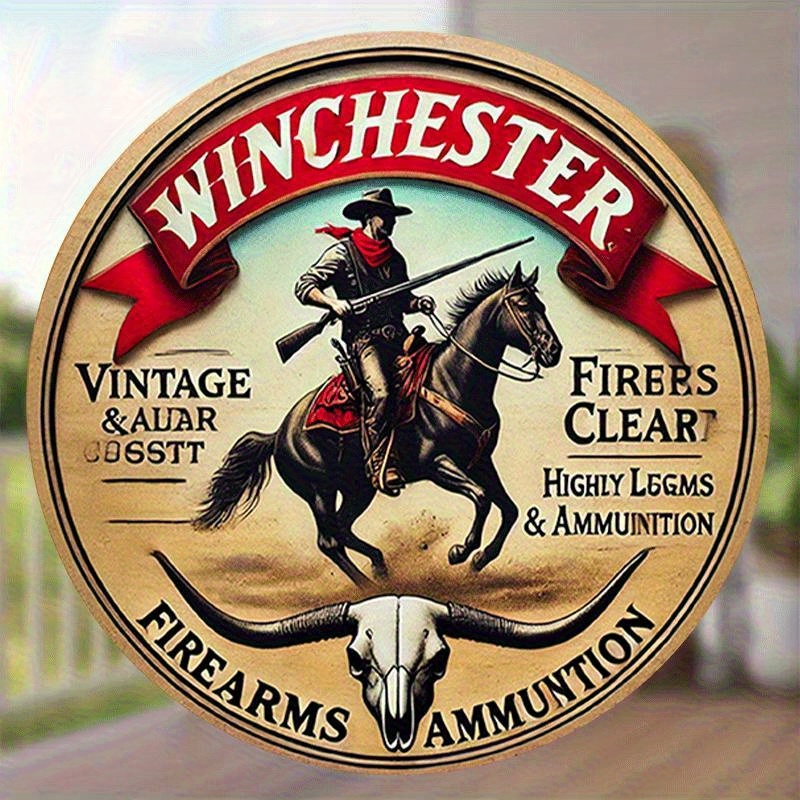 Winchester vintage round metal - Hunting Outdoor Christmas Decorations avis et prix