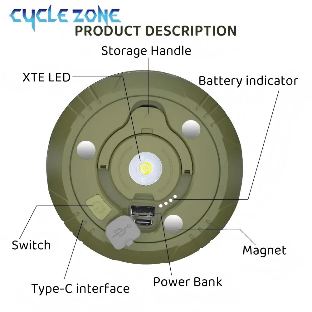 LED Camping Lamp with Reel Str - Hunting Outdoor Decor avis et prix