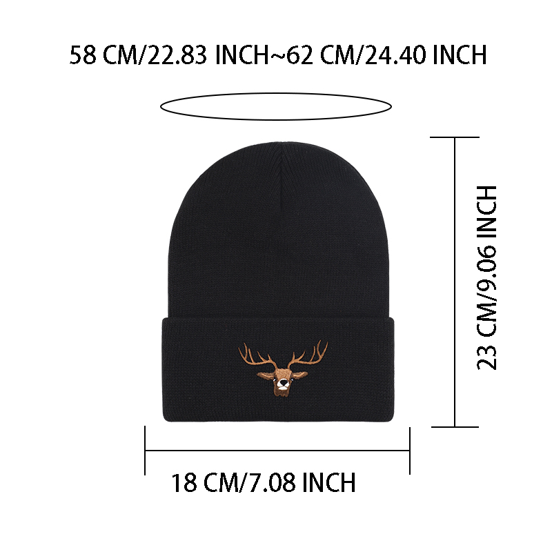 Deer Head Elk Embroidered Adul - Hunting Outdoor Christmas Decorations avis et prix