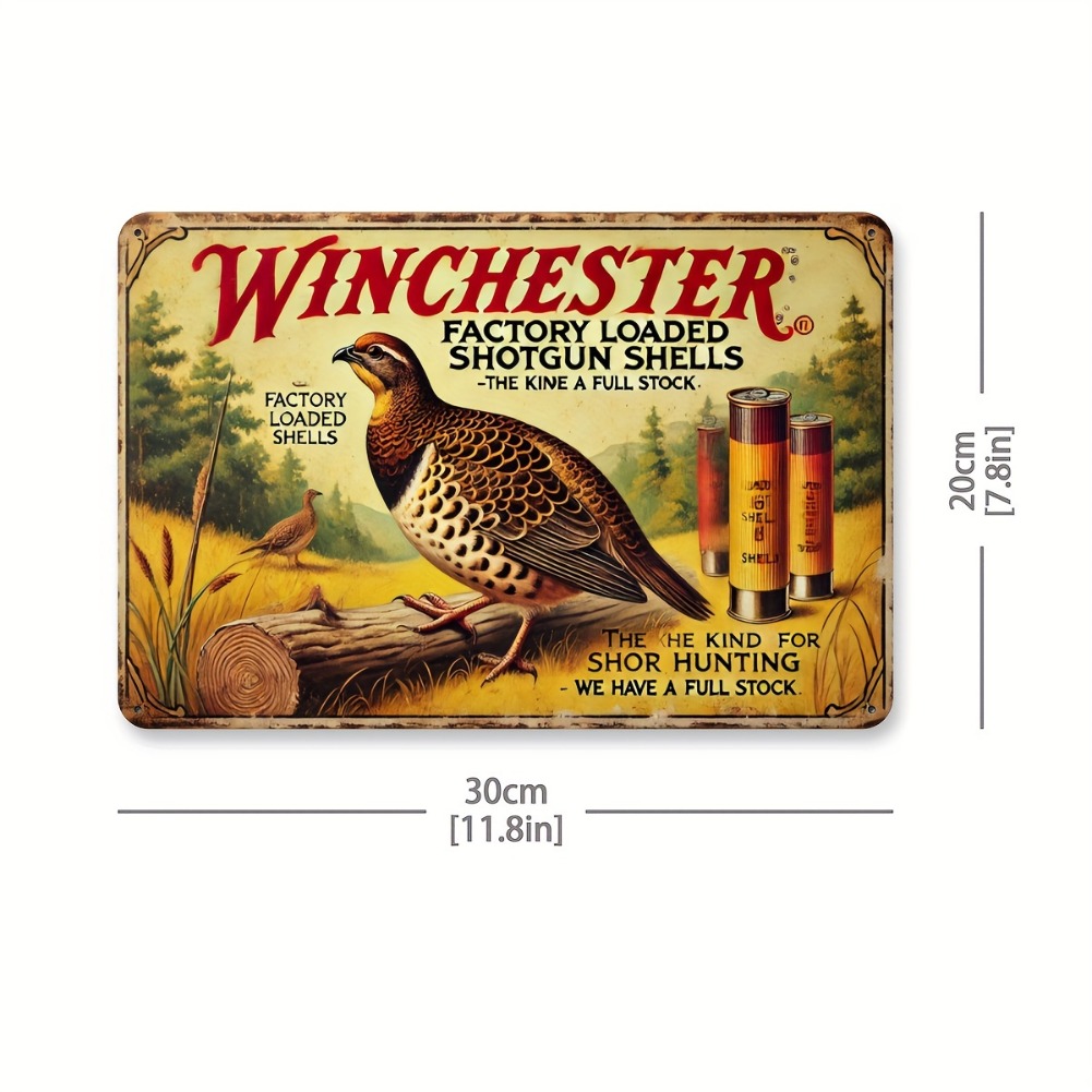 Tin Sign - Vintage Durable Met - Hunting Quail avis et prix