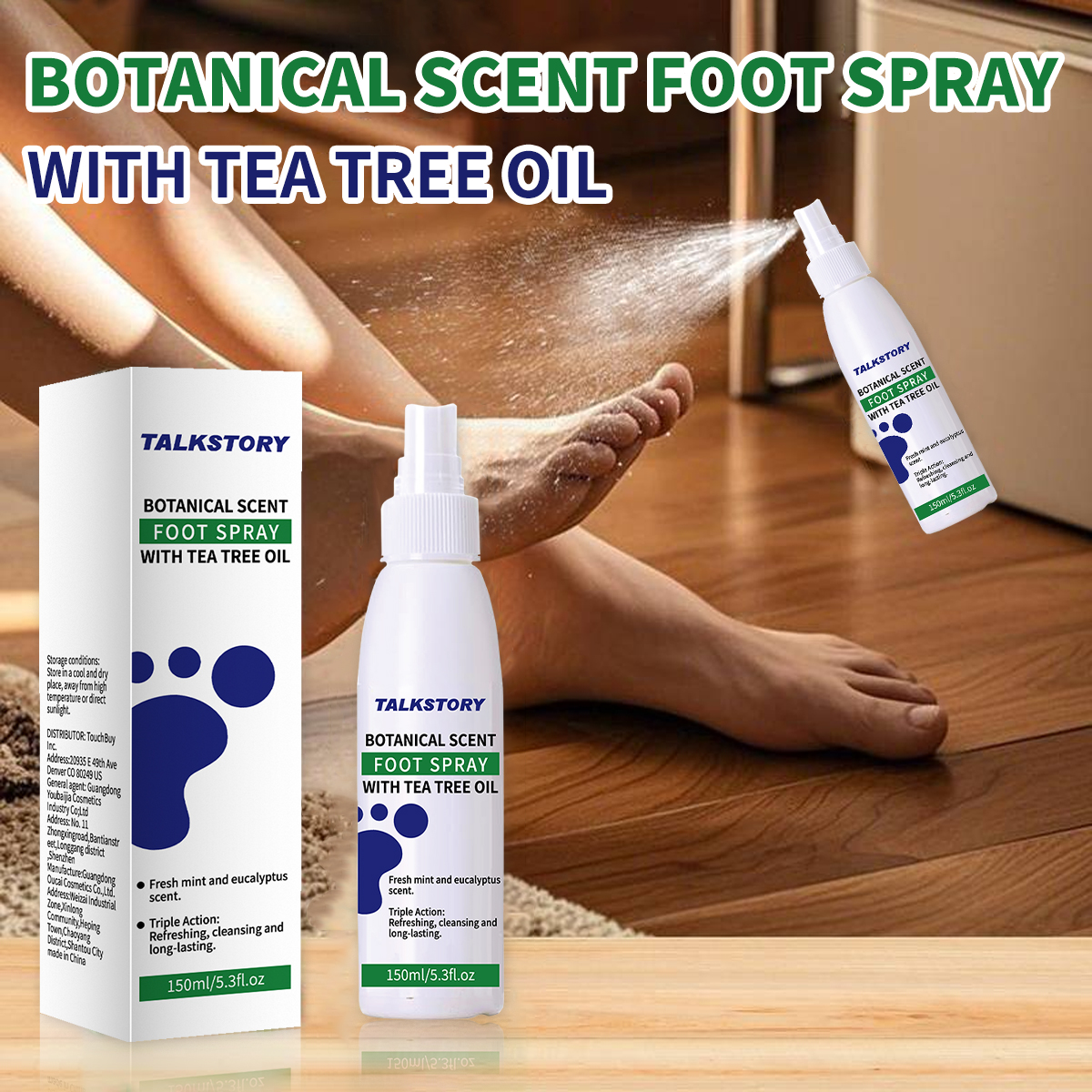 TALKSTORY Foot Deodorant Spray - Scent Eliminator Spray avis et prix