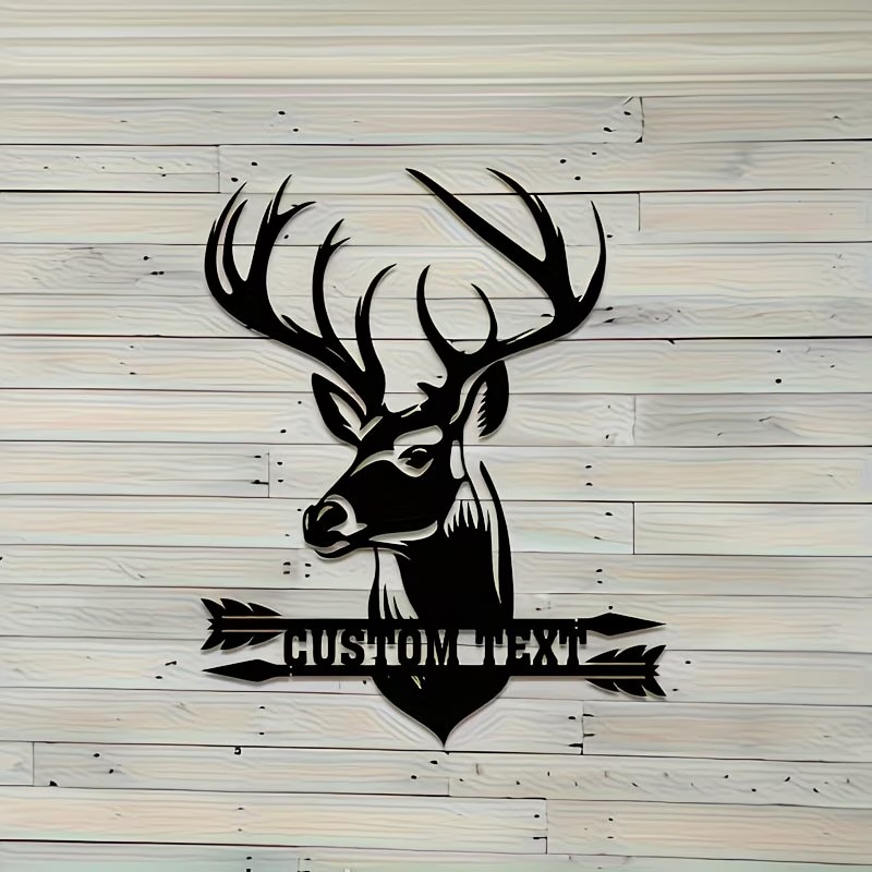 Custom Deer Head Metal Wall Ar - Hunting Outdoor Christmas Decorations avis et prix