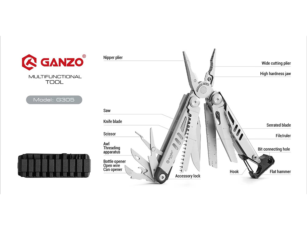 Ganzo G305 G305-B Multitools D - Knife Hunting Fixed Blade avis et prix