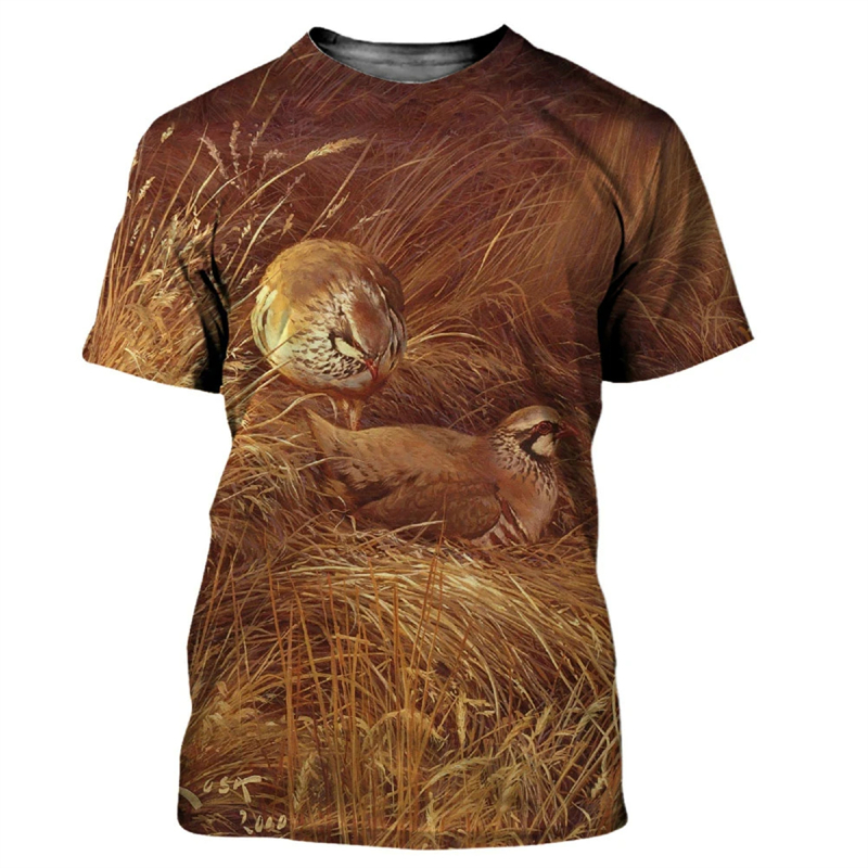 Animal Quail 3D Print T-shirt  - Hunting Quail avis et prix