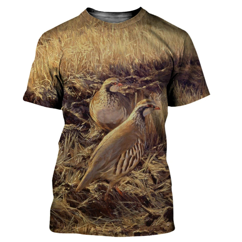 Animal Quail 3D Print T-shirt  - Hunting Quail avis et prix