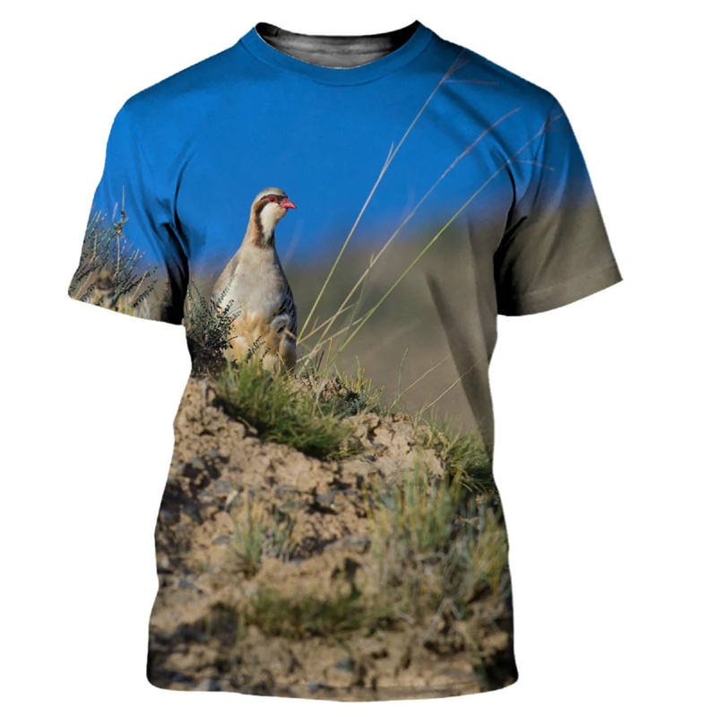 Animal Quail 3D Print T-shirt  - Hunting Quail avis et prix