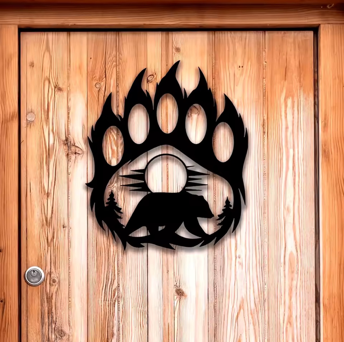 Rustic Metal Bear Paw Wall Art - Hunting Outdoor Decor avis et prix