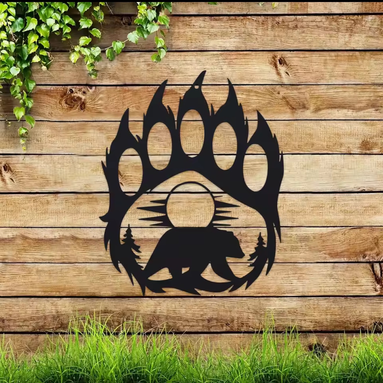 Rustic Metal Bear Paw Wall Art - Hunting Outdoor Decor avis et prix