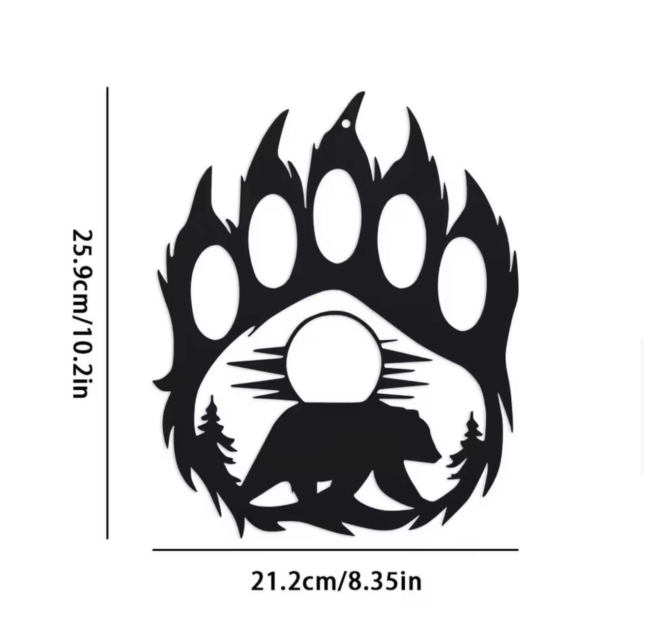 Rustic Metal Bear Paw Wall Art - Hunting Outdoor Decor avis et prix