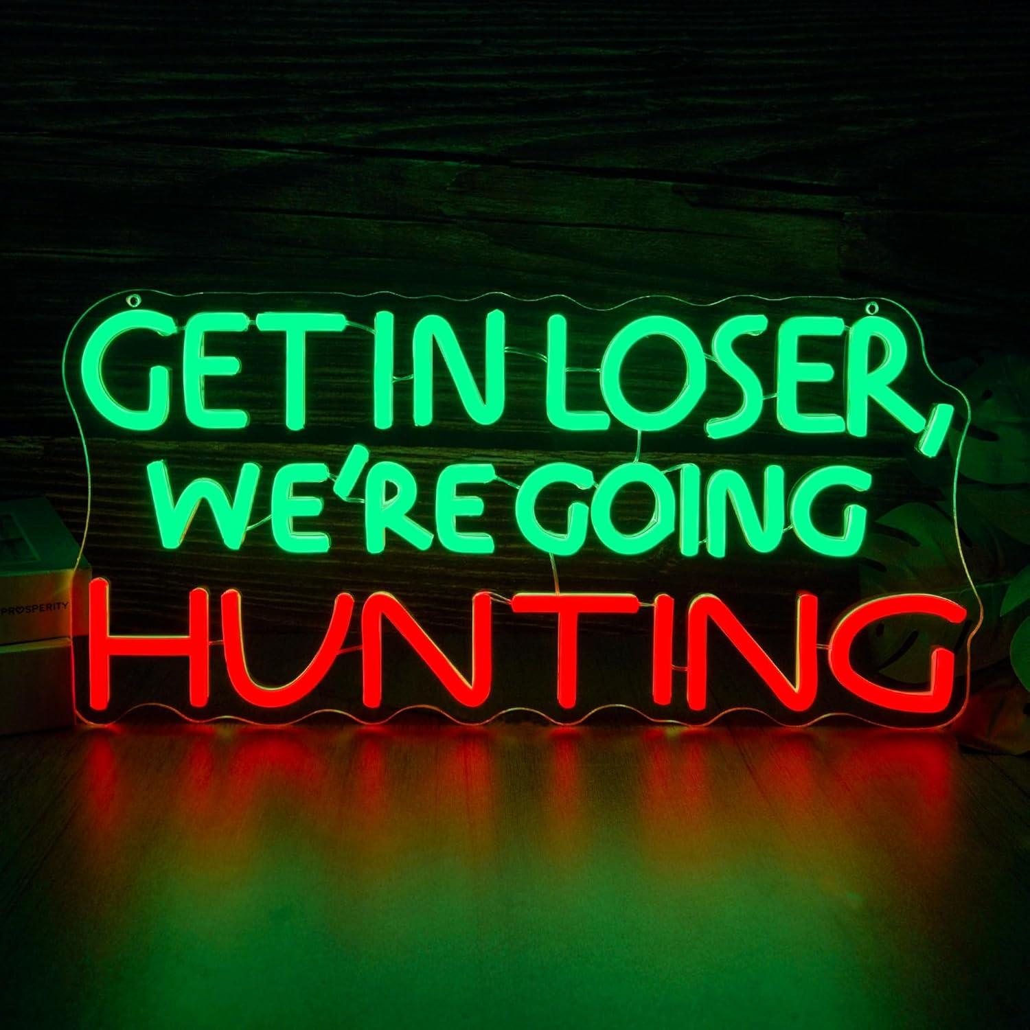Funny Hunting Neon Sign LED Li - Hunting Outdoor Decor avis et prix