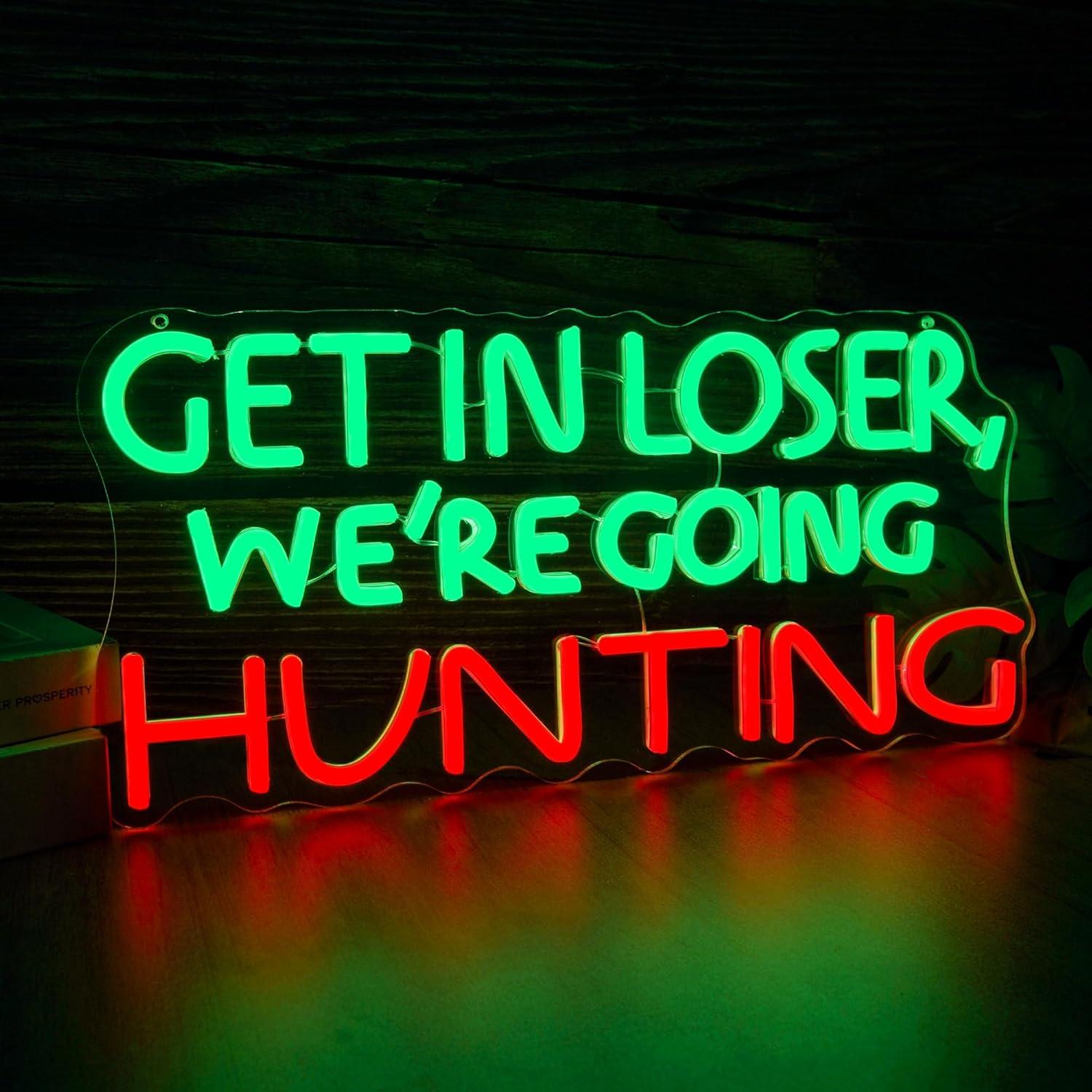Funny Hunting Neon Sign LED Li - Hunting Outdoor Decor avis et prix