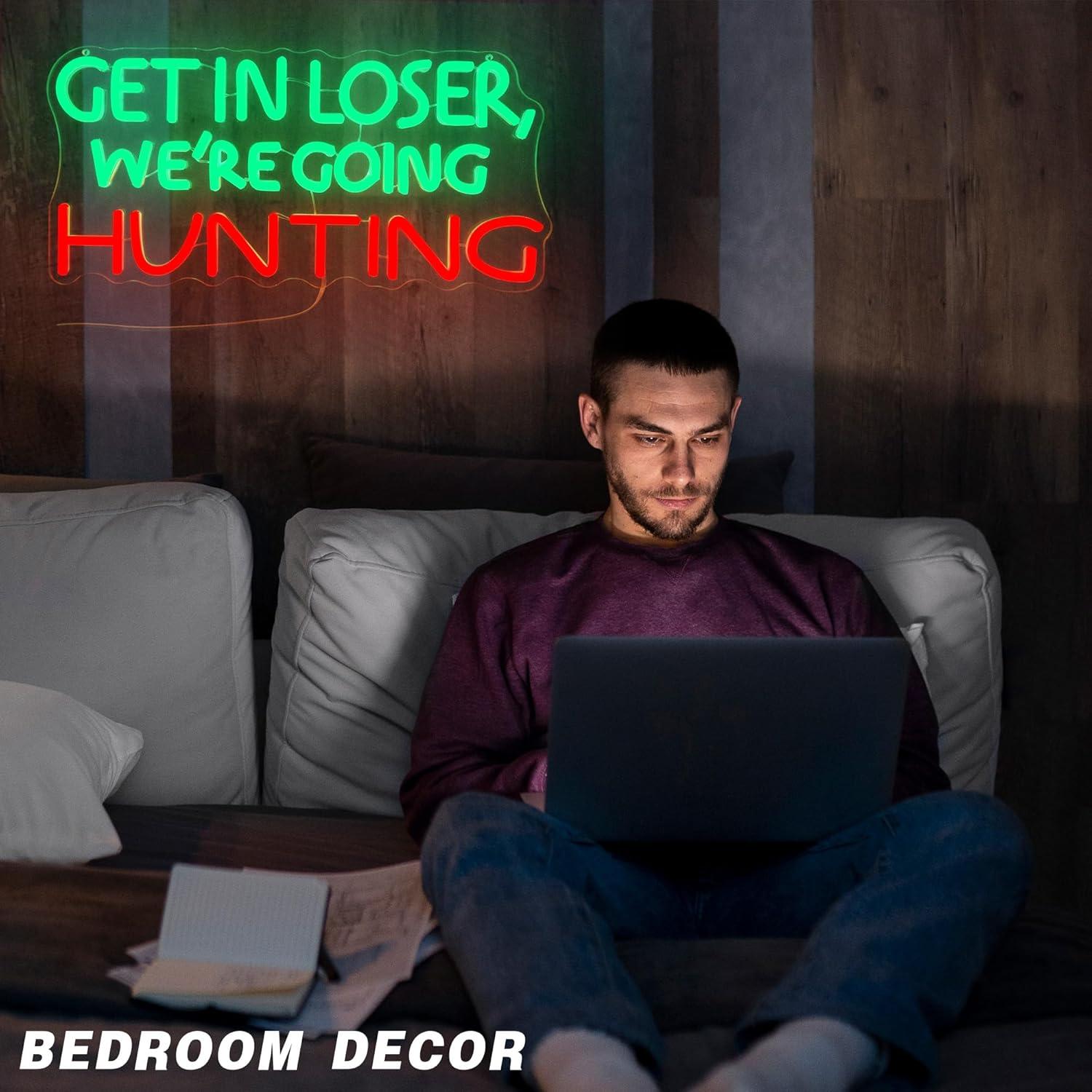 Funny Hunting Neon Sign LED Li - Hunting Outdoor Decor avis et prix