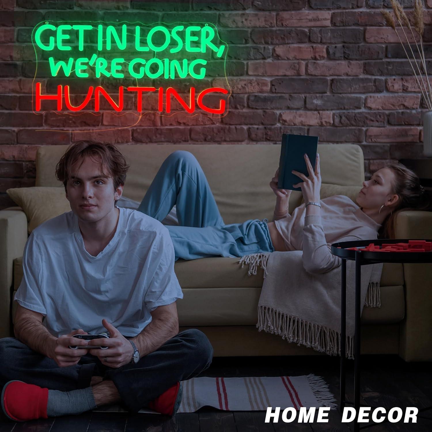 Funny Hunting Neon Sign LED Li - Hunting Outdoor Decor avis et prix