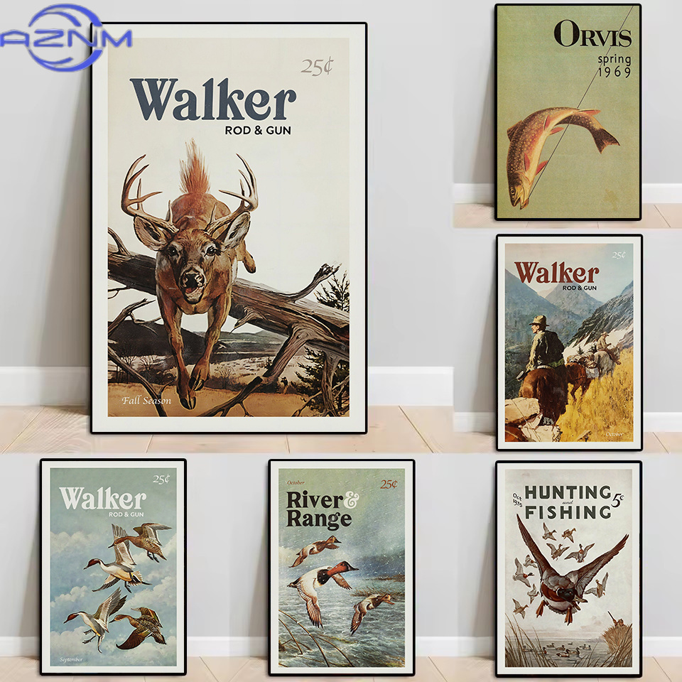 AZNM Retro Wildlife Outdoor Hu - Outdoor Hunting Paintings avis et prix