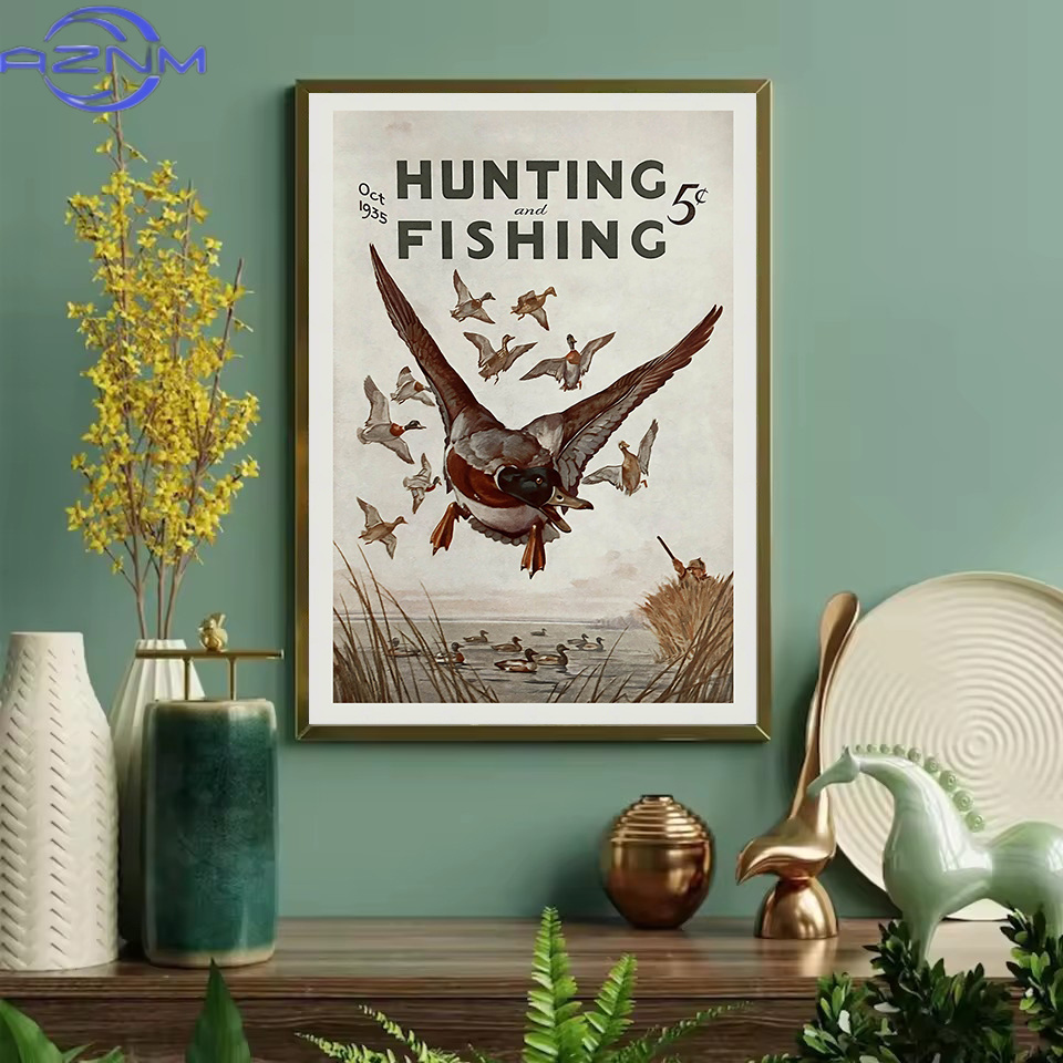 AZNM Retro Wildlife Outdoor Hu - Outdoor Hunting Paintings avis et prix