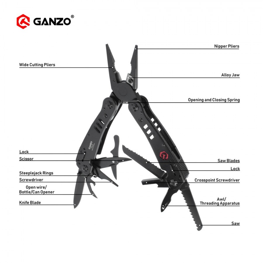Ganzo G302 G302-H G302-B Multi - Knife Hunting Fixed Blade avis et prix