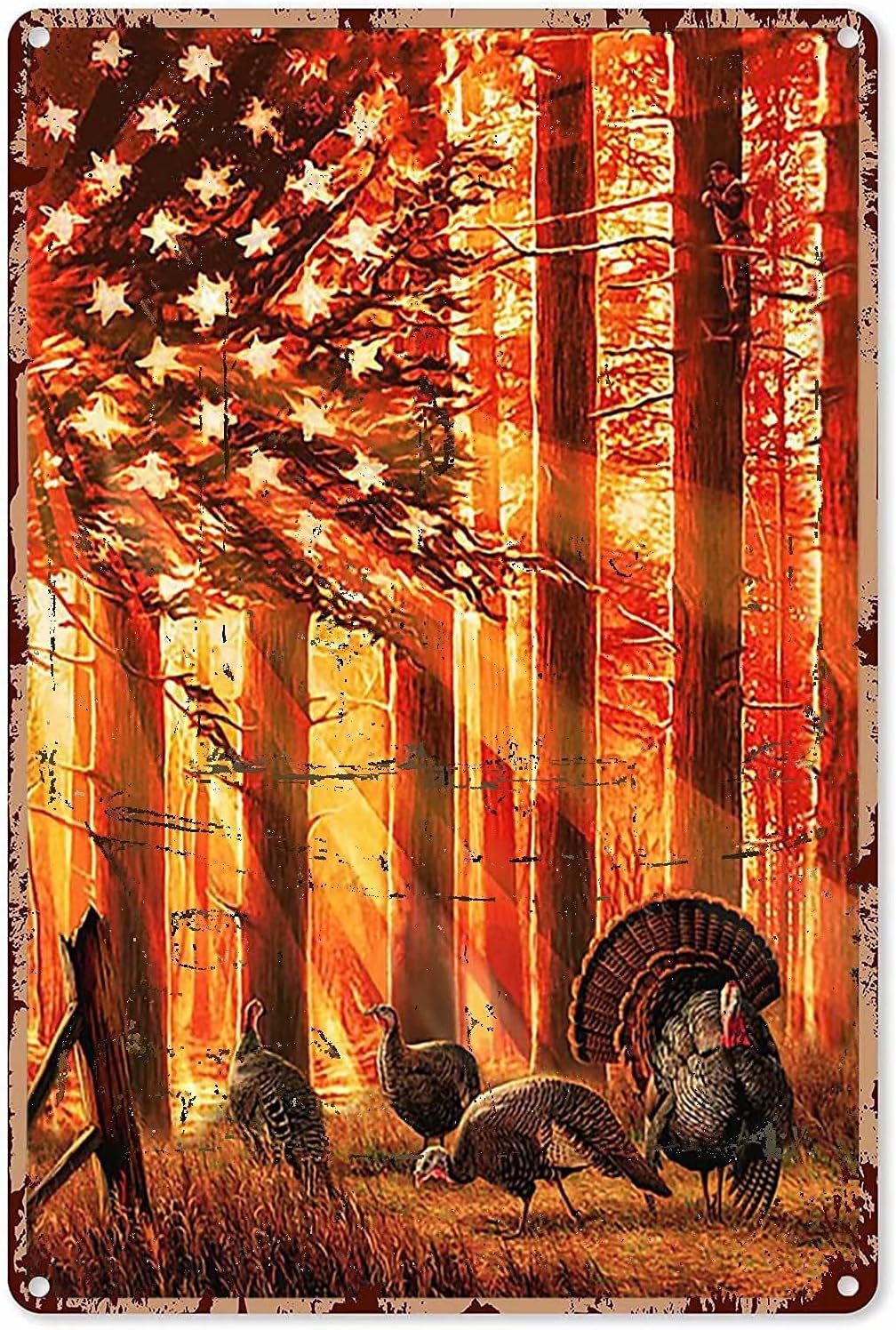 Hunting Metal Tin Sign,Prey in - Outdoor Hunting Paintings avis et prix