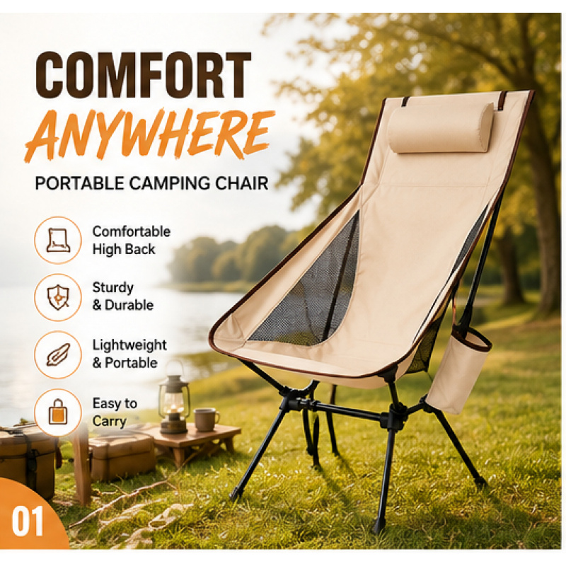 Portable Folding Camping Chair - Outdoor Hunting Chair avis et prix
