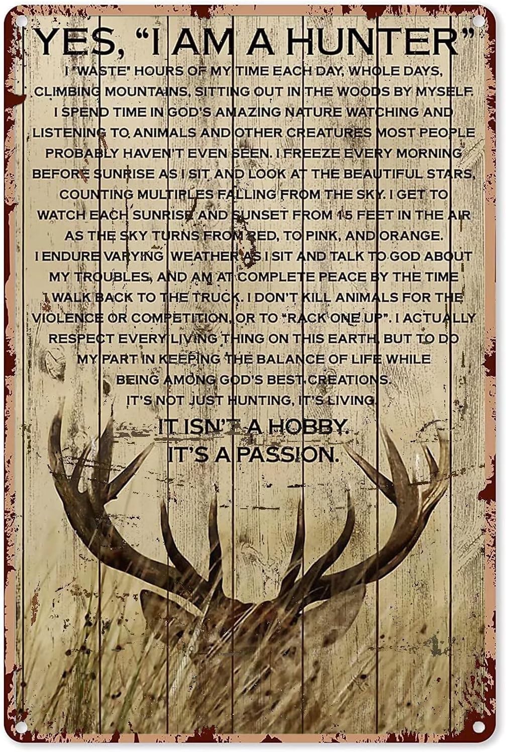 Deer Hunting Aluminum Metal Ti - Outdoor Hunting Paintings avis et prix