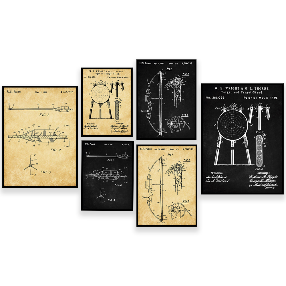 Archery Patents Prints, Bow Pa - Outdoor Hunting Paintings avis et prix