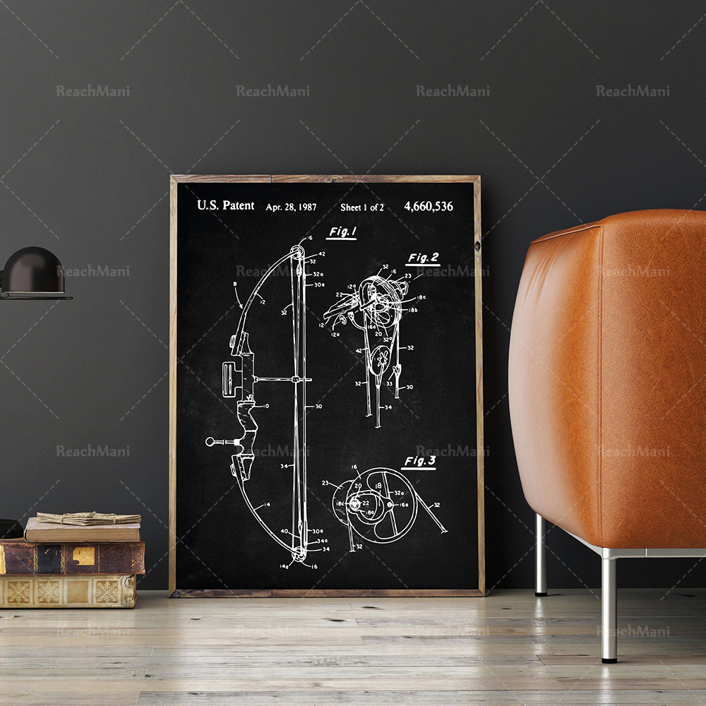 Archery Patent Set Of 3, Bow P - Outdoor Hunting Paintings avis et prix